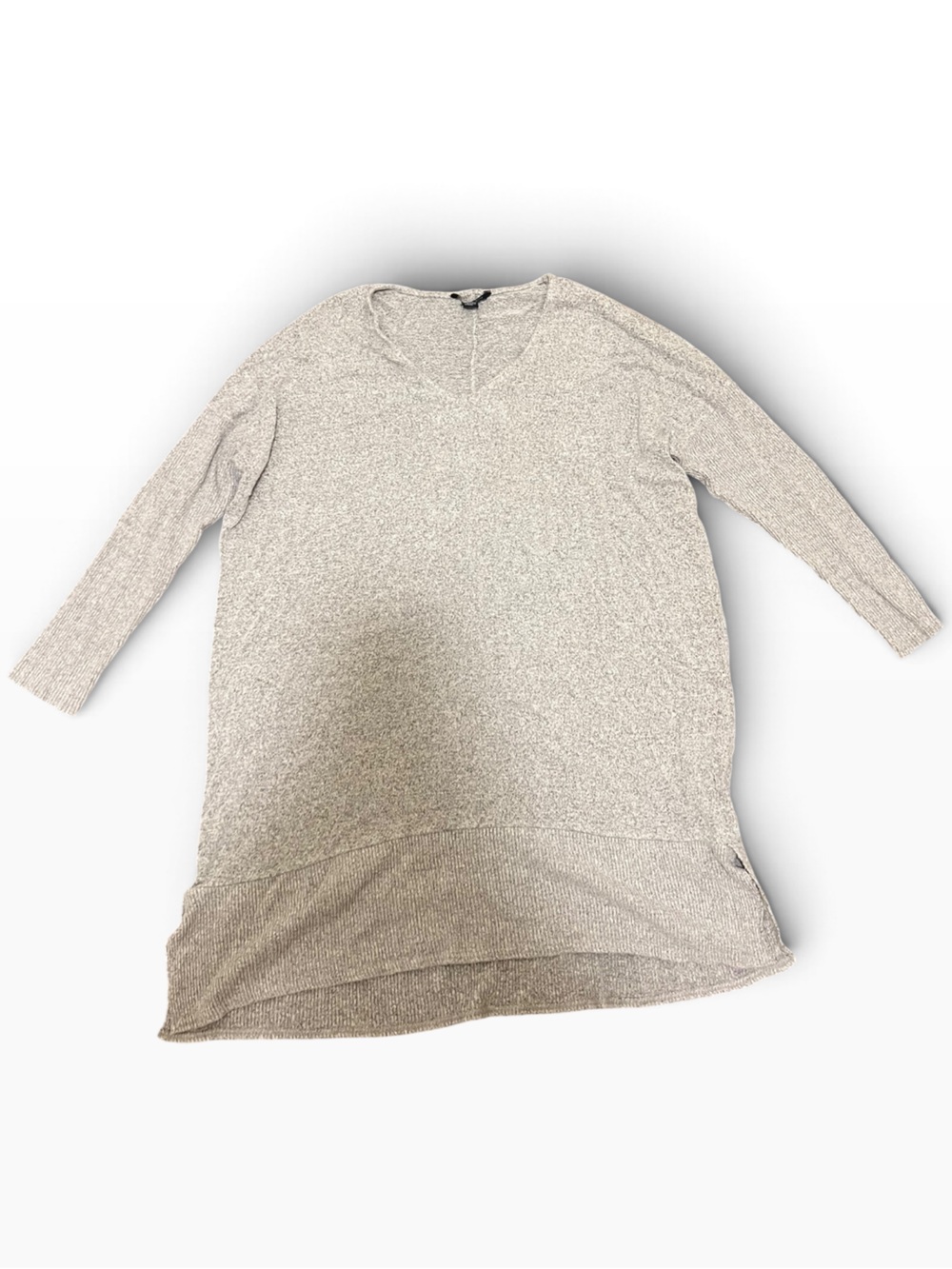American Eagle Outfitters Cowl Neck Long Sleeve Top/Tunic Light Gray